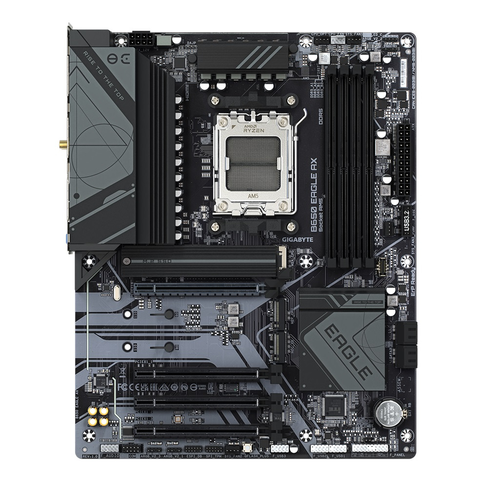 Pllakë amë Gigabyte B650 Eagle AX, ATX, AM5, DDR5, Wi-Fi, e zezë