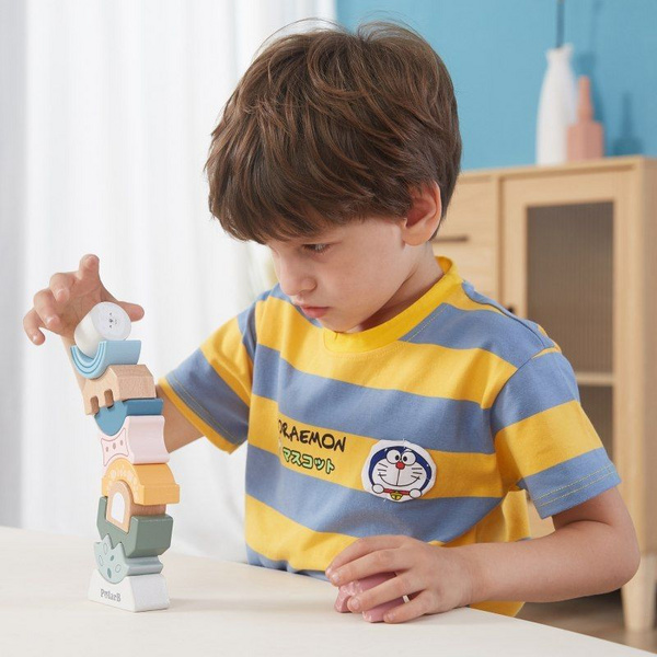 Kullë druri puzzle Viga Toys VIGA PolarB, 11 copë, shumëngjyrëshe