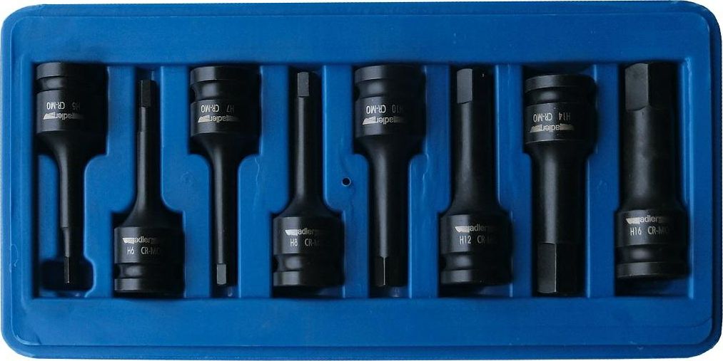 Çelësa gjashtëkëndorë Adler AD-08D, 1 / 2", 8 copë, të zi Çelësa gjashtëkëndorë Adler AD-08D, 1 / 2", 8 copë, të zi