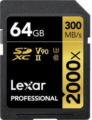 Kartë e memories Lexar Professional 2000x SDXC (LSD2000064G-BNNNG), 64 GB, 10 UHS-II/U3 V90 Kartë e memories Lexar Professional 2000x SDXC (LSD2000064G-BNNNG), 64 GB, 10 UHS-II/U3 V90