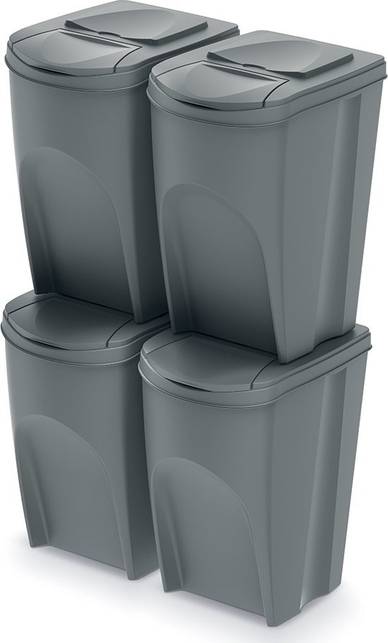 Kosh mbeturinash për riciklim Prosperplast, 4 x 35 l, i hirtë Kosh mbeturinash për riciklim Prosperplast, 4 x 35 l, i hirtë