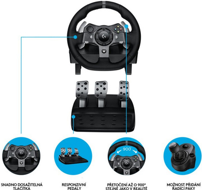 Set për vozitje Logitech G920 Racing Wheel për Xbox One/PC