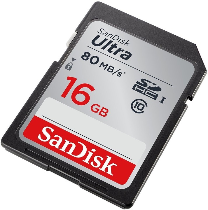 Kartë memorie SDHC SanDisk Ultra UHS-I, 16GB