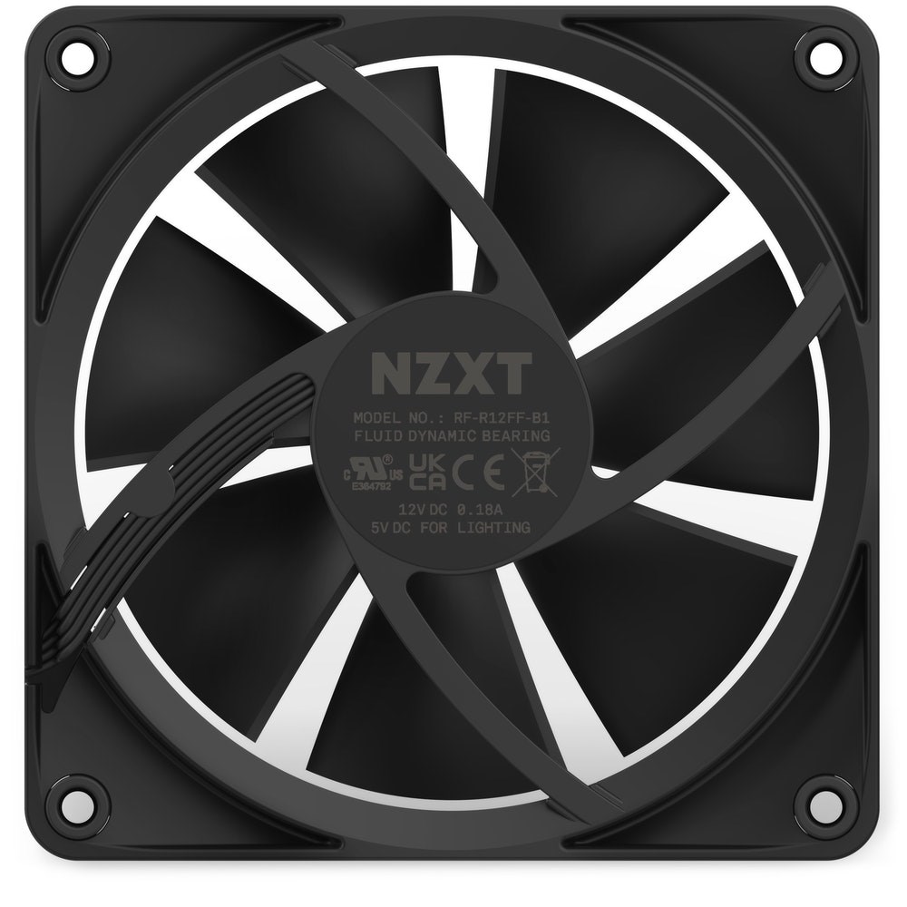 Ftohës NZXT F120 RGB, 12 cm, i zi