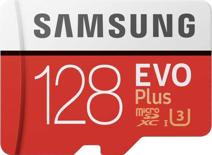 Kartë memorie Samsung EVO Plus Micro SDXC, 128 GB, UHS-I U3 + përshtatës SD