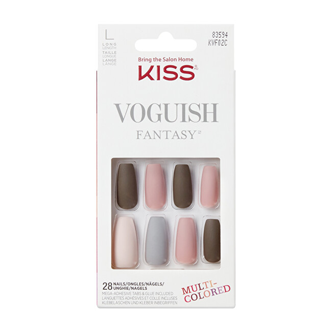 Вештачки нокти KISS Voguish Fantasy Nails Chillout, 28 парчиња