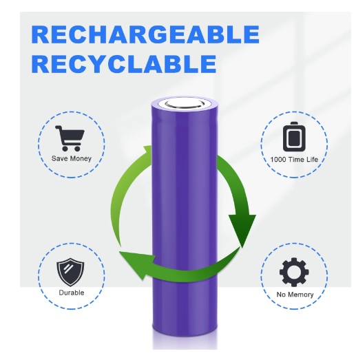 Bateri rimbushëse NCR 3000mAh 3.6V Li-Ion 18650, 10 copë