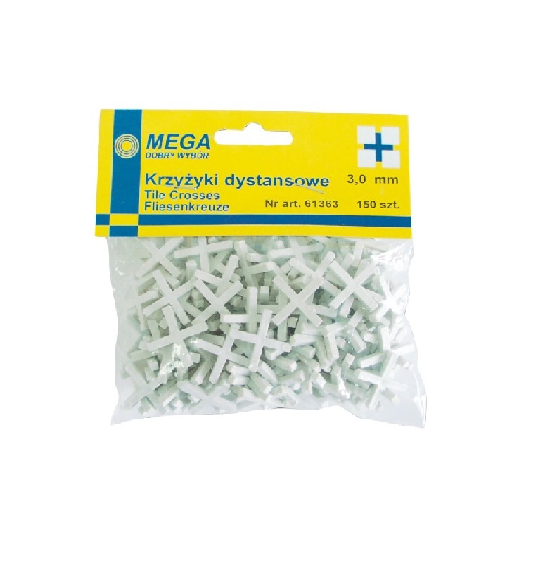 Kryqe për pllaka Mega 61364, 4.0mm, 100 copë