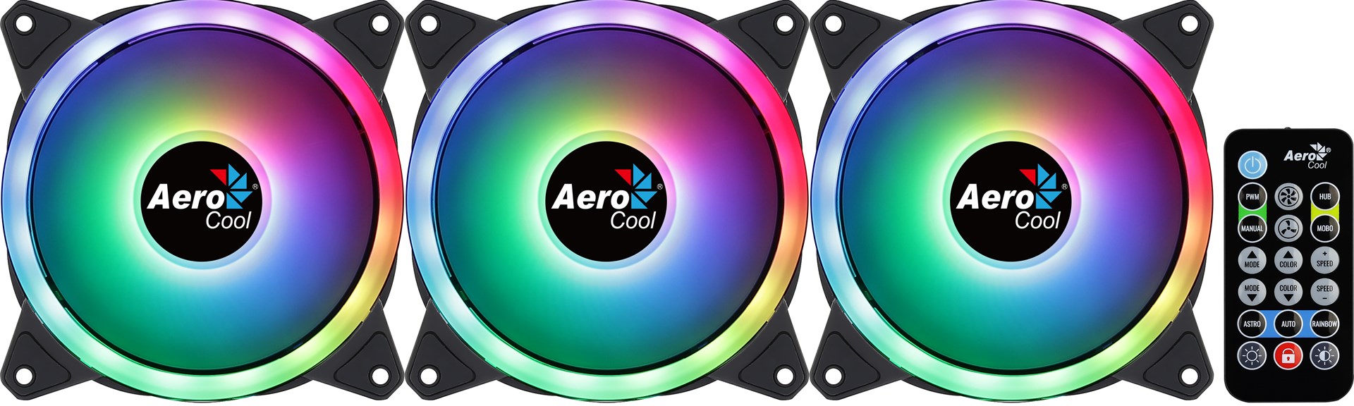 Ftohës Aerocool DUO12PRO, 12 cm, i zi