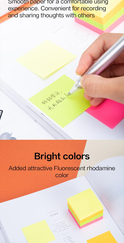 Postit DELI 51x51 400fl neon mix a03303 1/6