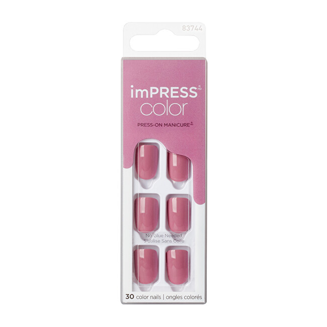 Комплет самолепливи нокти KISS imPRESS во боја Petal Pink, 30 парчиња