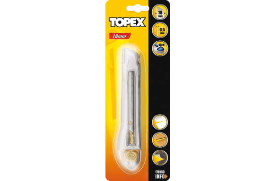 Skalper Topex, 18mm, i argjendtë
