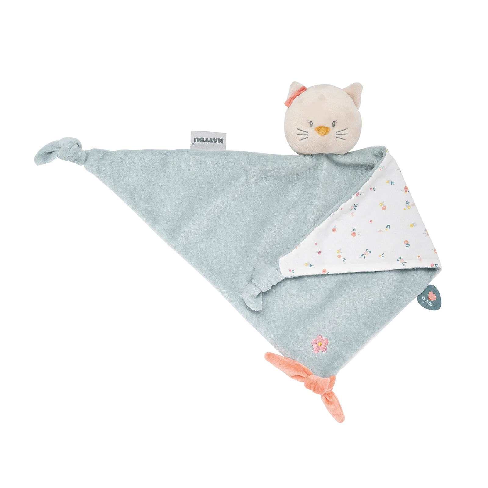 Mbajtse per meme Doudou Cat Lana - 65x35 cm - Dusty Blue