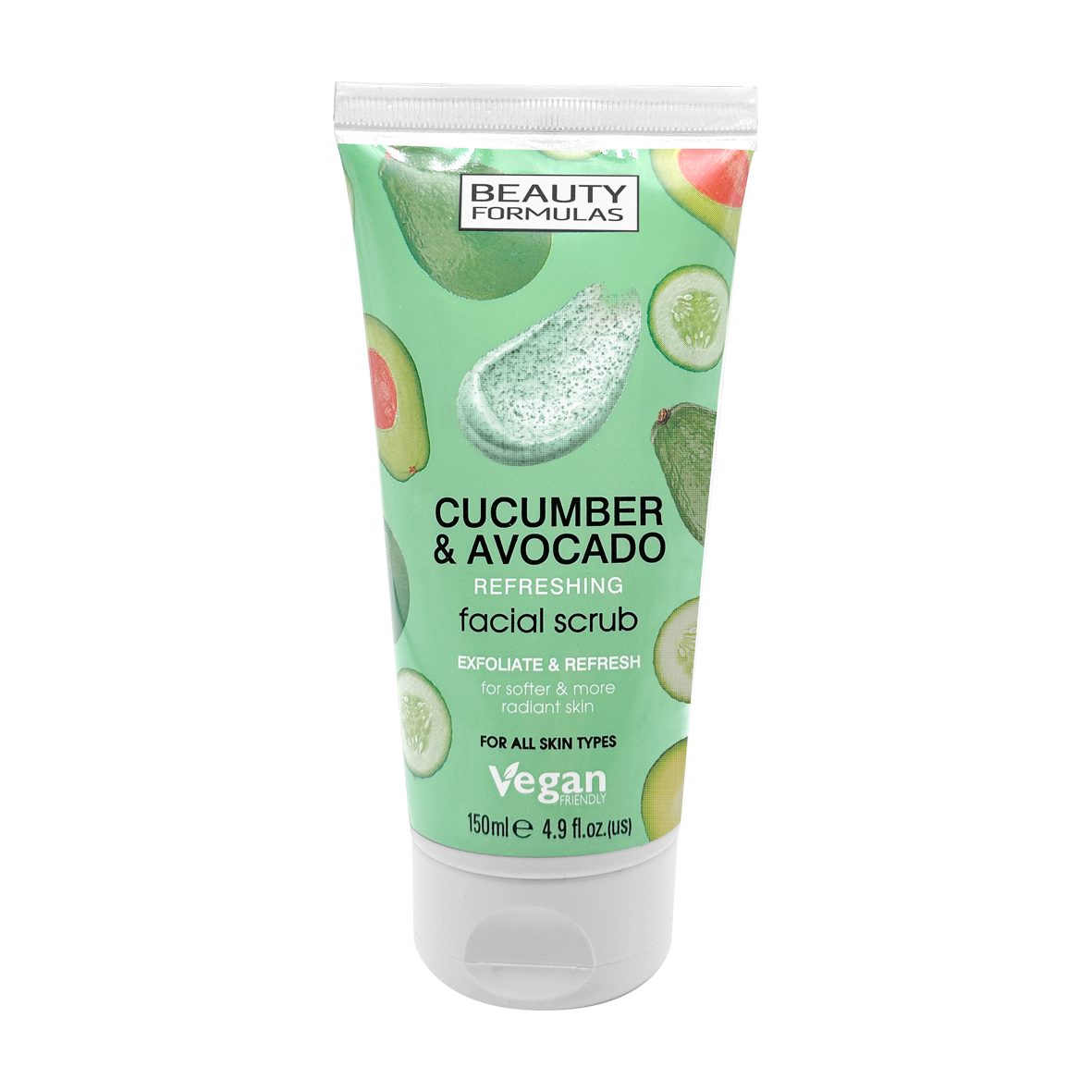 Skrab për fytyrë me tranguj dhe avokado Beauty Formulas, 150 ml