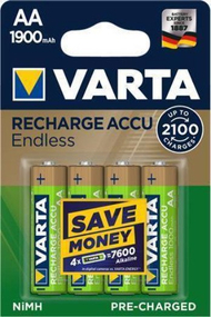 Bateri të rikarikueshme VARTA AA, 1900 mAh, 4 copë