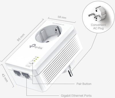 Set i përshtatësve TP-LINK TL-PA7027PKIT Starter Kit, AV1000