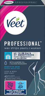 Shirita dylli për fytyrë Veet Professional, 40 copë Shirita dylli për fytyrë Veet Professional, 40 copë