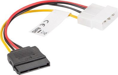 Kabëll LANBERG Molex 4-pin SATA 15-pin 15cm (CA-HDSA-10CU-0015)