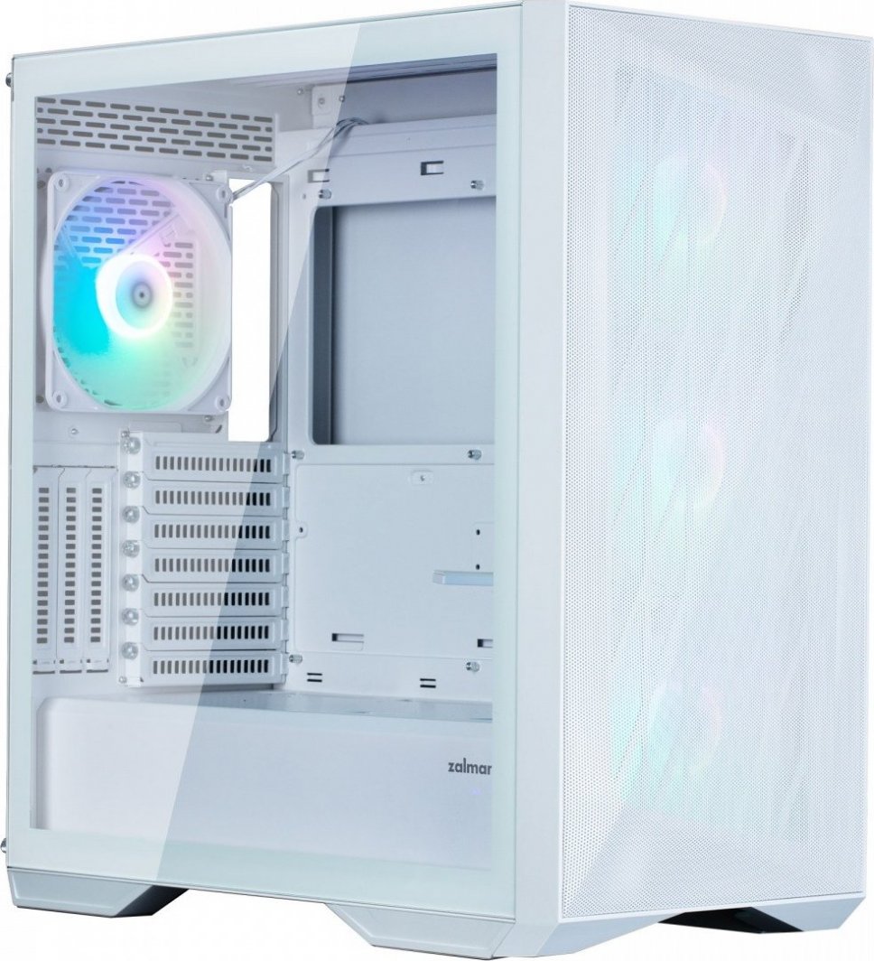 Куќиште за компјутер Zalman Z9 Iceberg ARGB, бело, Midi Tower