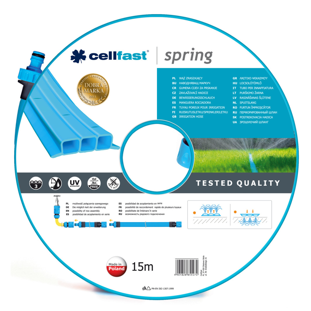 Tub për spërkatje Cellfast Spring (19-022), 1/2", 15m 