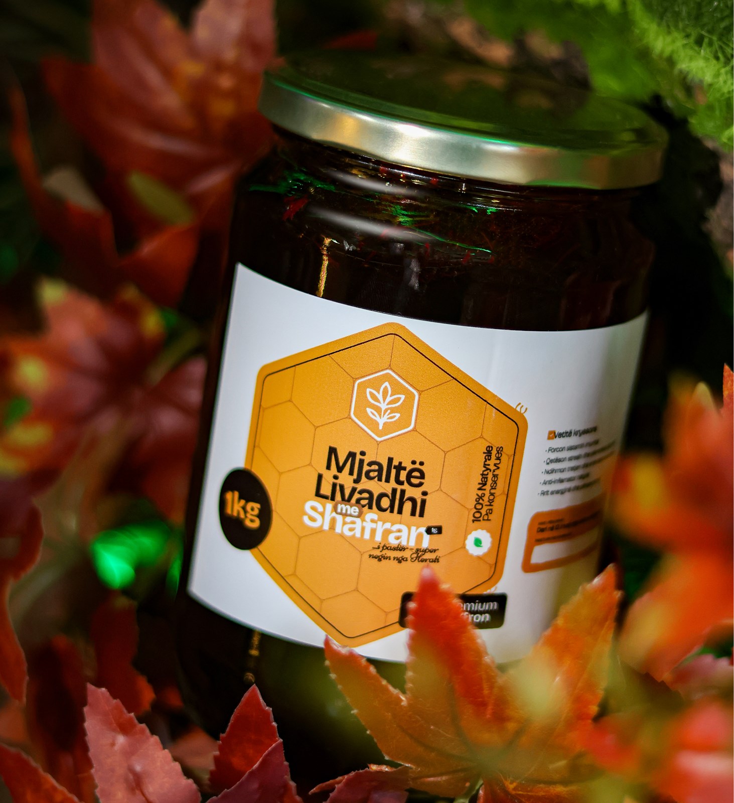Mjaltë livadhi me shafran Premium Saffron, 1kg