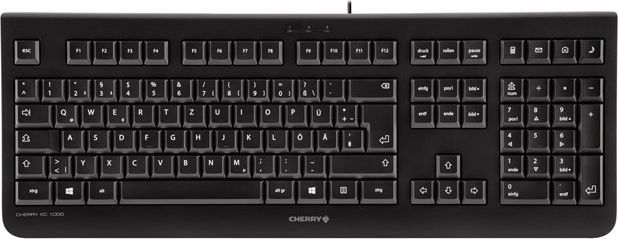 Tastierë Cherry KC 1000 Wired Black DE (JK-0800DE-2), e zezë 