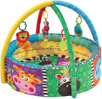 Set tapet + lodra për fëmijë Playgro, 70 x 70 cm, 37 copë shumëngjyrësh