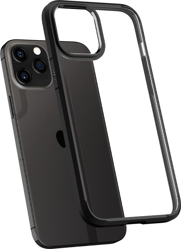 Kornizë mbrojtëse SPIGEN ULTRA HYBRID për iPhone 12/12 Pro, e zezë