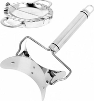 Set kallëp dhe prerëse brumi Brunbeste 1633, 9.5cm, e argjendtë