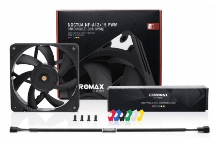 Ftohës Noctua NF-A12X15 PWM CH.BK.S, 12 cm, i zi