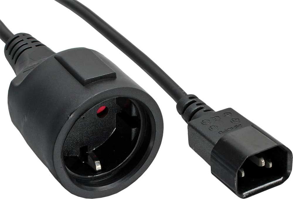 Kabllo InLine Power C14, 3m, e zezë