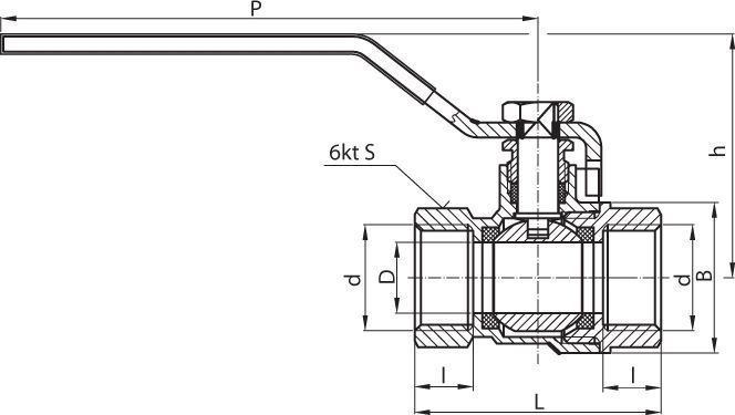 Valvul uji PERFEXIM WW me dorezë të përforcuar 3/2" (00-001-0400-000)