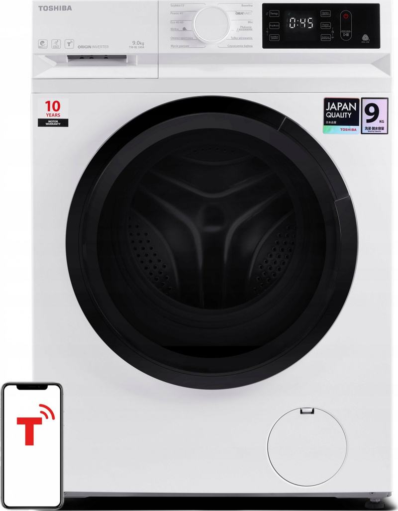 Lavatriçe Toshiba TW BL100A4PL, 10kg, 1400rpm, inox