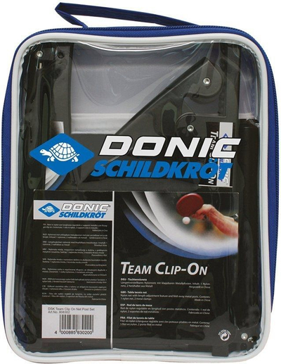 Rrjetë për tabelë ping-pongu The Team Clip-On Donic, universale