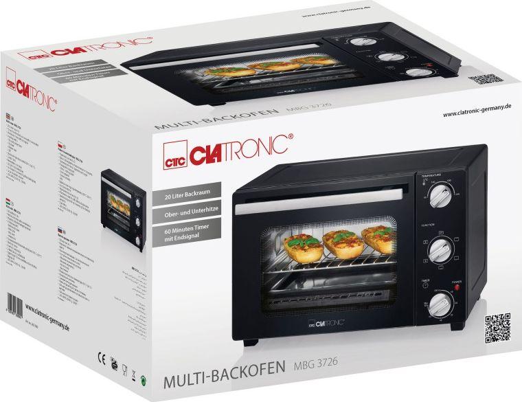 Clatronic MBG 3726 Мини Конвекциска Печка, 20 L, Црна