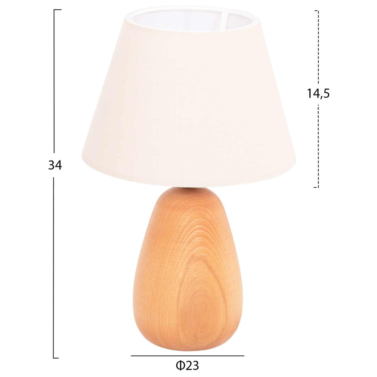 Llambë tavoline Conni Φ23x34Hcm (HM4710), bardhë