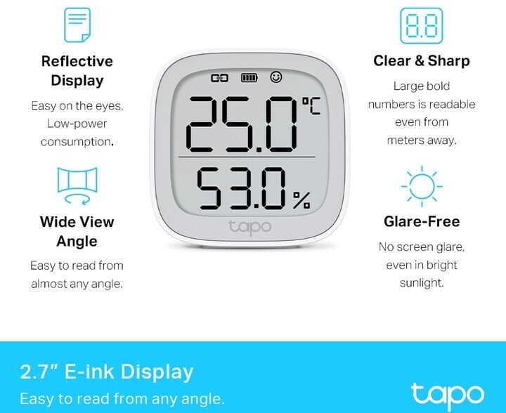 Sensor i detektimit të lagështisë dhe temperaturës TP-Link Tapo T315 për H100