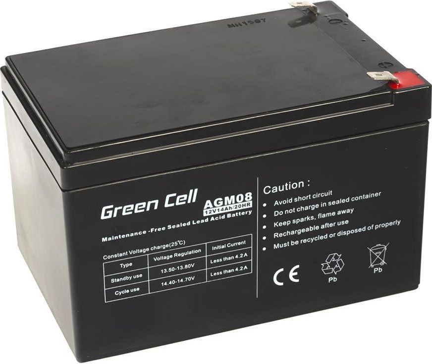 Bateri Green Cell AGM, 12V, 14Ah