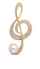 Brosh JwL Luxury Pearls Treble Clef JL0702