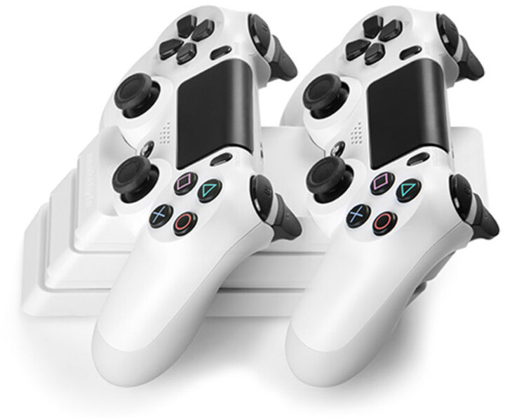 Karikues Snakebyte Twin - Charge 4 (PS4), i bardhë