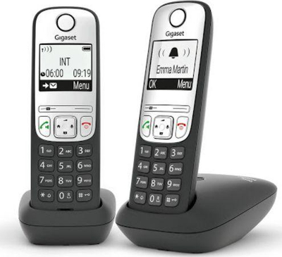 Telefon Gigaset A690 Duo, i zi / argjendtë