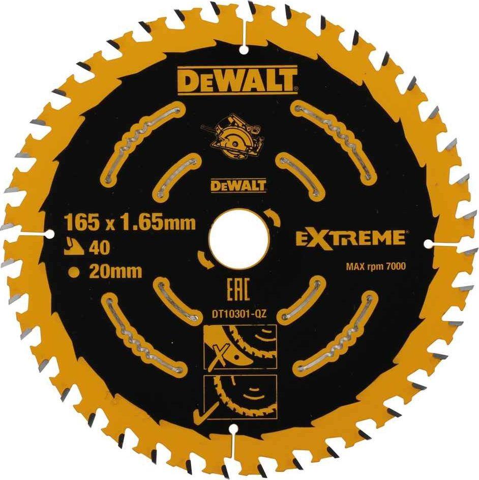 Teh sharre rrethore Dewalt, 165 x 20 mm