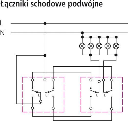 Ndërprerës i dyanshëm Ospel Sonata 16AX IP20, i bardhë