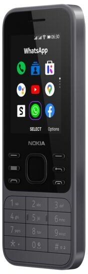 Celular Nokia 6300 4G, 2x SIM, 2.4" QVGA, 512MB RAM, 4GB, e hirtë e errët