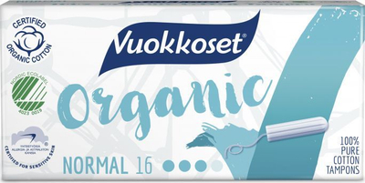 Tampon Vuokkoset, 100% BIO, 16 copë