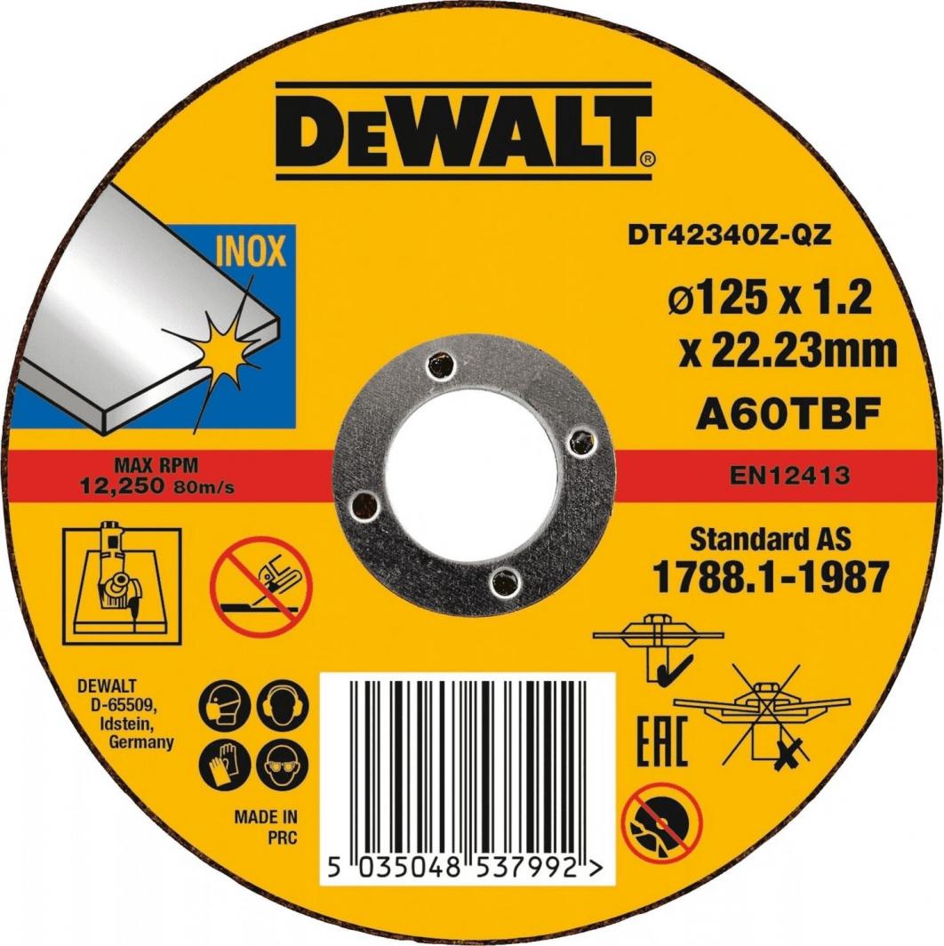 Set tehe prerëse Dewalt, 125 x 1.2 x 22.2 mm, 10 copë