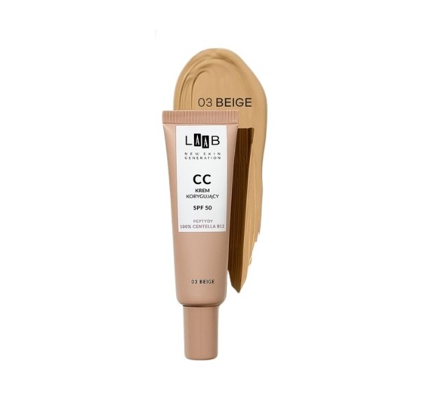Krem CC AA LAAB CC SPF50, 03 Beige, 30 ml