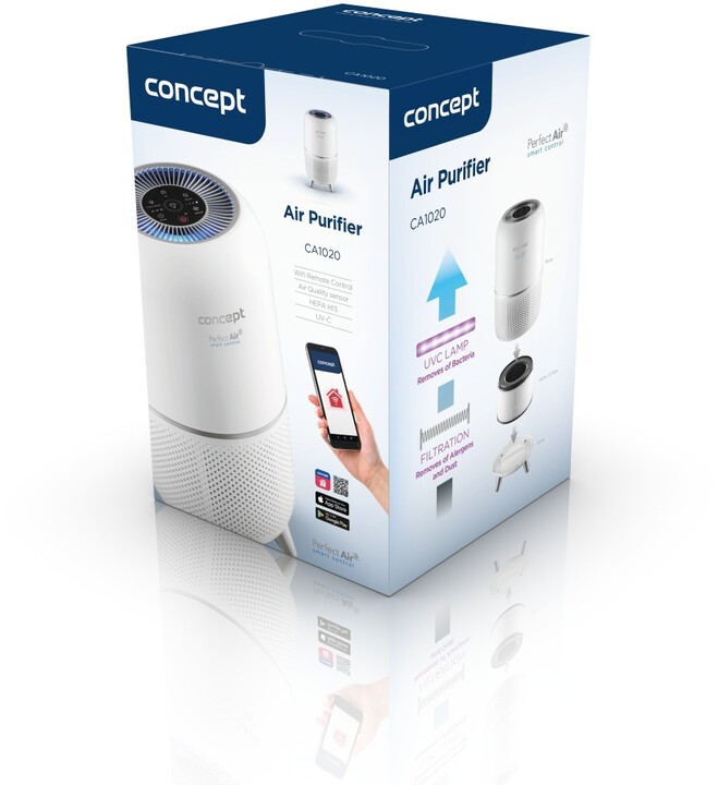 Pastrues ajri Concept CA1020 Perfect Air Smart, i bardhë