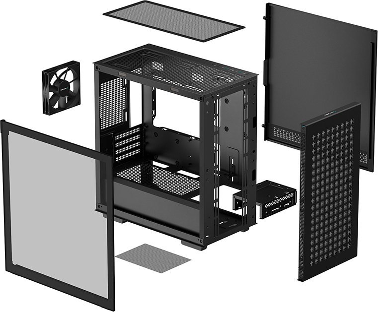 Kasë Deepcool CH370, e zezë, Midi Tower