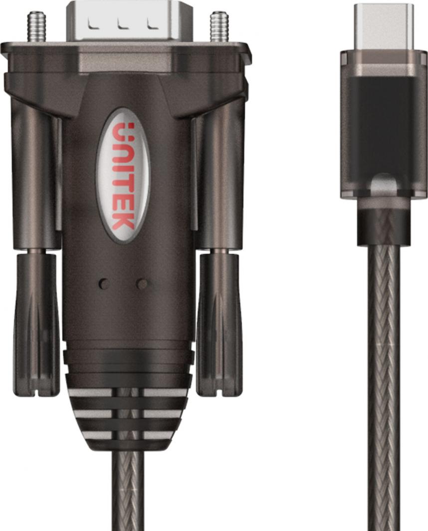Kabllo Unitek USB-C - RS-232 USB, 1.5m, e zezë